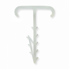 Дюбель-ялинка подвійна (12х5) для пласких дротів білий (пач 100шт) APRO