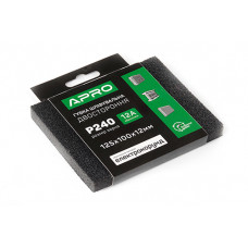 Губка шліфувальна двостороння Р240 125х100х12мм APRO