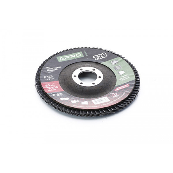 Коло пелюстково-торцеве цирконієве Р80 конус 125мм (Т29) (КПТ) APRO