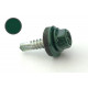 Саморіз покрівельний 4,8*19 DIN 7504K RAL 6005 до металу (пач 50шт) (колір - зелений мох) APRO