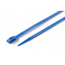 Стяжка кабельна з низьким профілем замку 8x400 синій (100шт) APRO