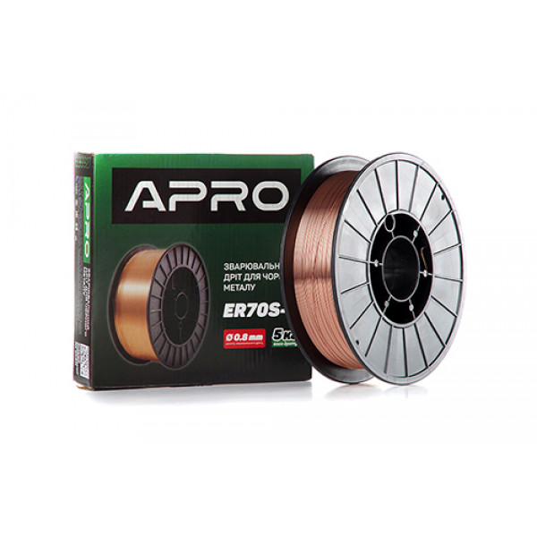 Зварювальний дріт ER70S-6 0,8мм 5кг п.б. APRO