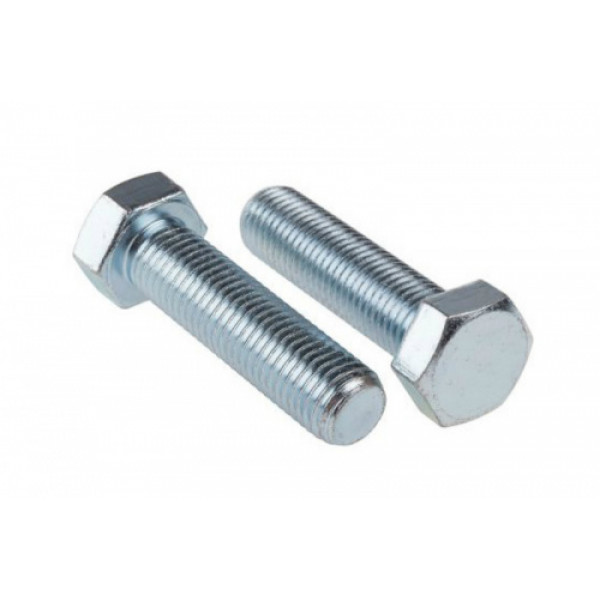 Болт з шестигранною головкою з повною різьбоюм 8*60 DIN 933 кл. міц. 5,8 цинк білий (пач 10шт) APRO