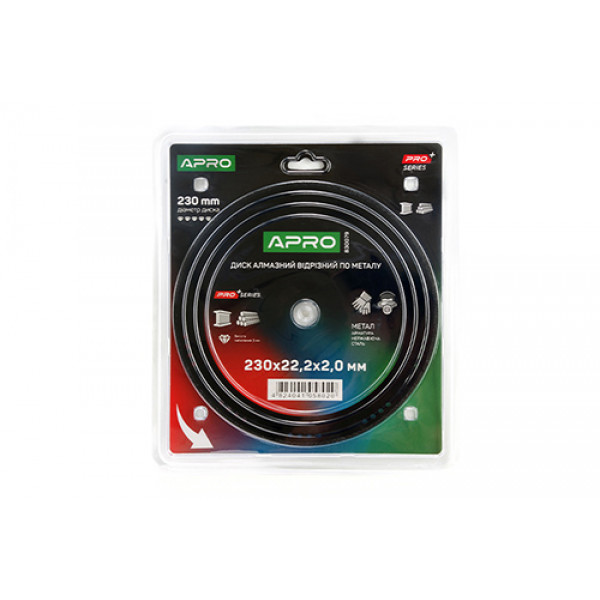 Диск алмазний по металу 230х2.0х22.2мм APRO PRO