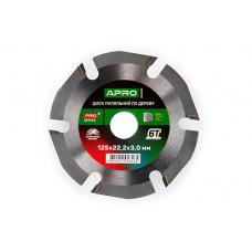 Диск пильний по дереву з твердосплавними напайками 125х22.2мм 6Т APRO