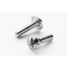 Гвинт метричний з напівкруглою головкою з прес-шайбою М8*20 DIN 967 кл. міц. 4,8 цинк білий (пач 50шт) APRO