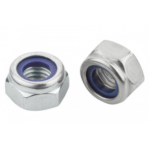 Контргайка М10 DIN 985 кл. міц. 6 цинк білий (пач 20шт) APRO