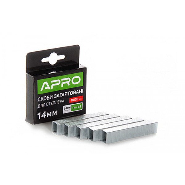 Скоби загартовані 14х11.3х0.7мм 1000шт APRO