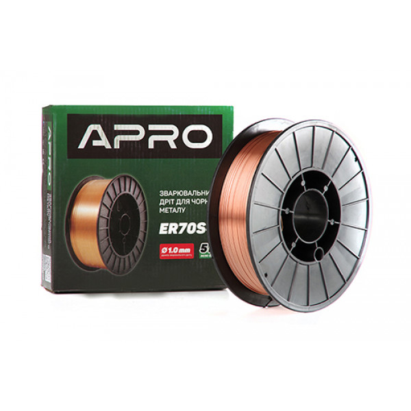 Зварювальний дріт ER70S-6 1,0мм 5кг п.б. APRO