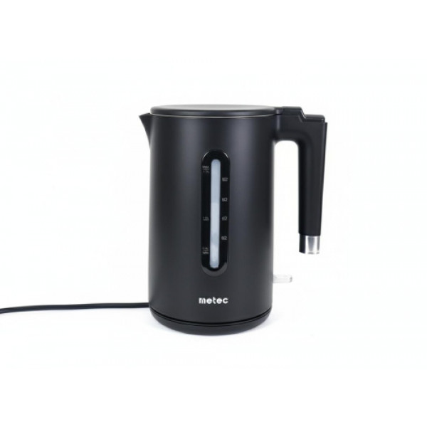 Електрочайник HHB8719S 1.7л. 1800Вт, корпус пластик, чорний, подвійні стінки Metec
