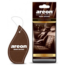 Ароматизатор Mon картонная подвеска Кожаный интерьер (Leather Interior) Areon