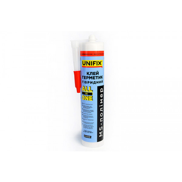 Герметик гібридний MS-полімер ALL IN ONE UNIFIX (білий) 280 мл