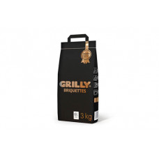 Брикети деревновугільні 3кг Premium Grilly