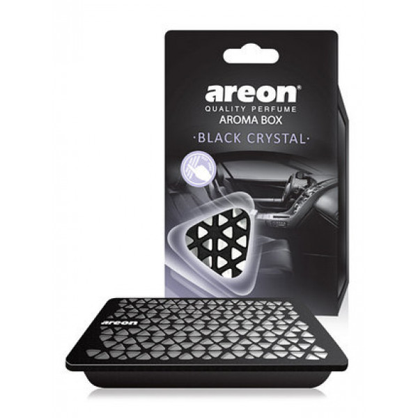 Ароматизатор AREON Aroma Box Чорний кристал банка (під сидіння)