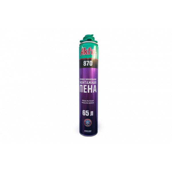 Піна проф 870 MEGA 65л (-6°) 850мл / 1000гр (зимова) Akfix