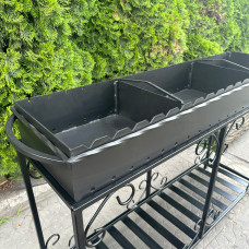 Мангал Mzavod Гефест на 20 шампурів 4мм на дровниці