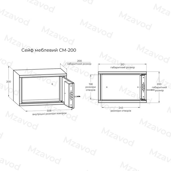 Меблевий сейф СМ-200