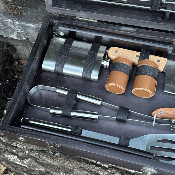 Подарунковий набір Mzavod Майстер Гриль кейс-столик чорний