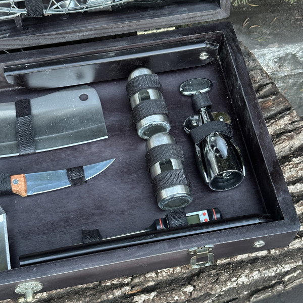 Подарунковий набір Mzavod Майстер Гриль кейс-столик чорний