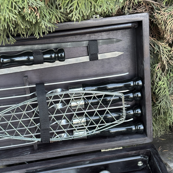 Подарунковий набір Mzavod Майстер Гриль кейс-столик чорний