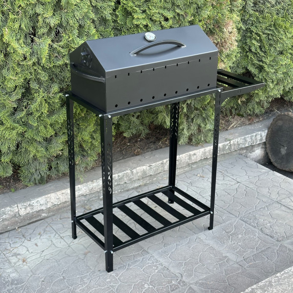 Мангал-барбекю Mzavod Прометей на 9 шампурів 4мм на дровниці