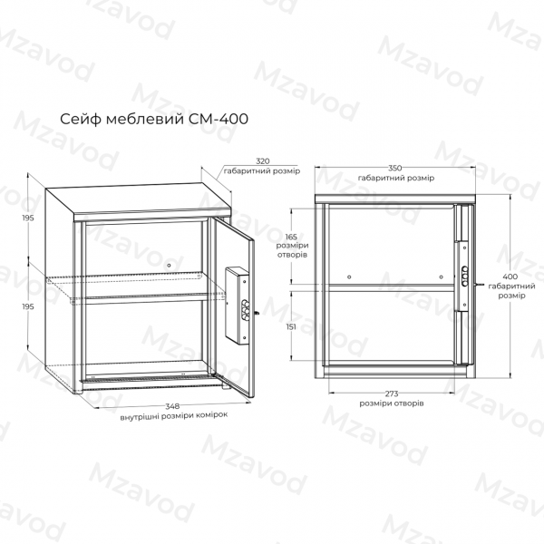 Меблевий сейф СМ-400