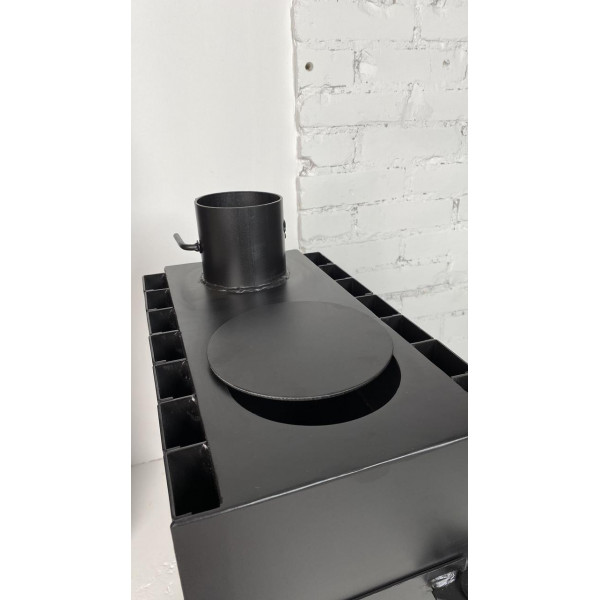 Піч-буржуйка 4мм з радіатором і варильною поверхнею 5мм