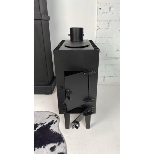 Піч-буржуйка 4мм з радіатором і варильною поверхнею 5мм