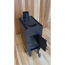 Піч-буржуйка 4мм з радіатором і варильною поверхнею 5мм