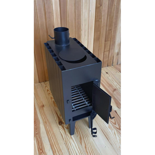 Піч-буржуйка 4мм з радіатором і варильною поверхнею 5мм