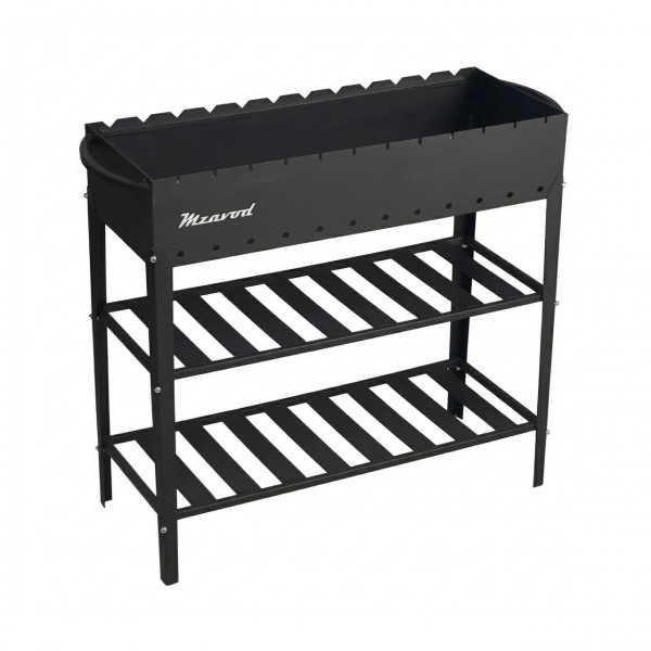 Полиця-дровник Mzavod для мангалу Еней на 12 шампурів