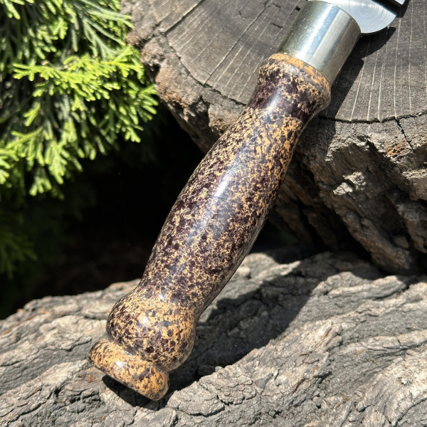 Вилка Mzavod з дерев'яною ручкою для зняття м'яса 280х3мм мармурова