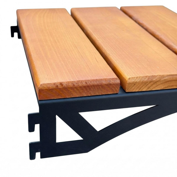 Бічна полиця Mzavod для мангалу Кратос світле дерево