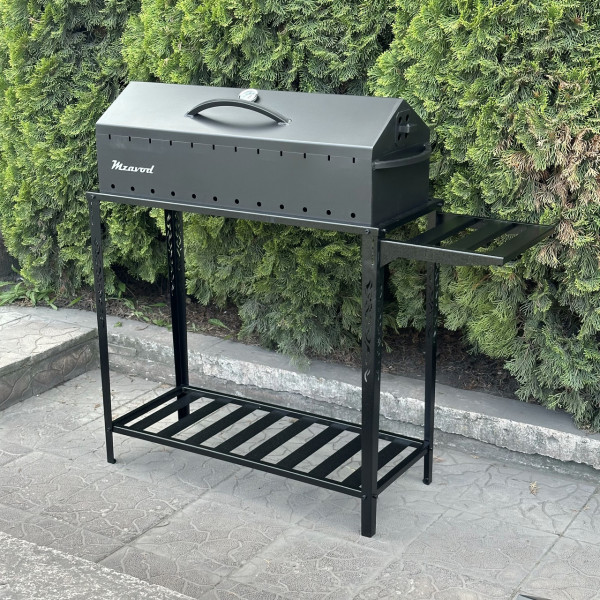 Мангал-барбекю Mzavod Прометей на 12 шампурів 4мм на дровниці