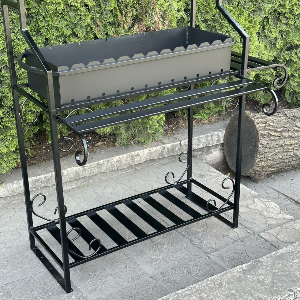 Мангал Mzavod Зевс на 12 шампурів 3мм з дахом