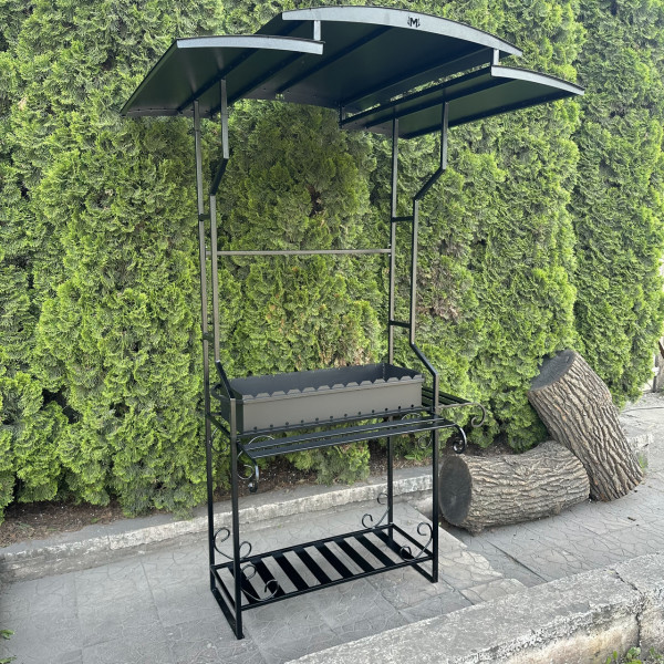 Мангал Mzavod Зевс на 12 шампурів 3мм з дахом