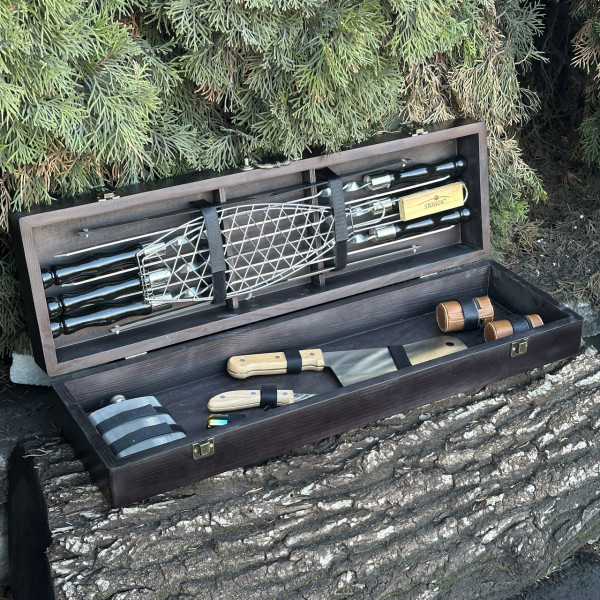 Подарунковий набір Mzavod Майстер BBQ чорний