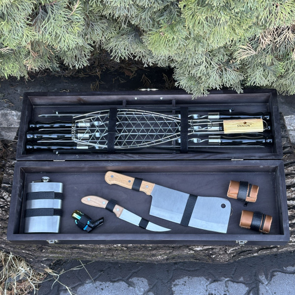 Подарунковий набір Mzavod Майстер BBQ чорний