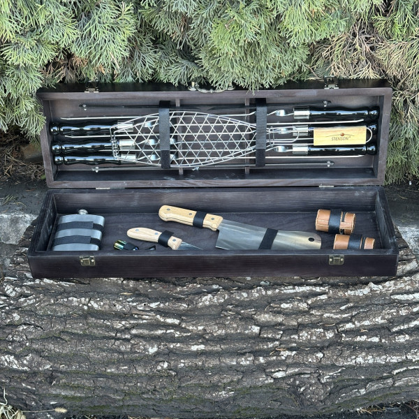 Подарунковий набір Mzavod Майстер BBQ чорний