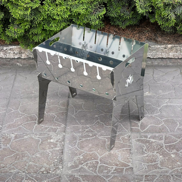 Розбірний мангал Mzavod Фенікс із нержавіючої сталі на 6 шампурів 3мм