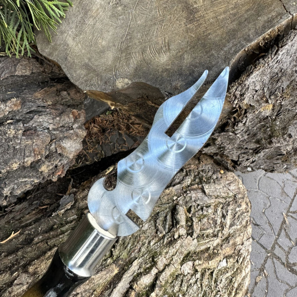 Вилка Mzavod з дерев'яною ручкою для зняття м'яса 280х3мм двокольорова