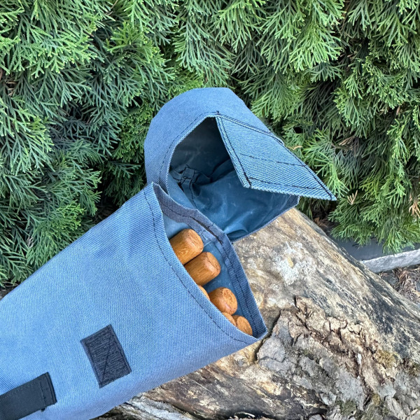 Чохол-тубус Mzavod із клапаном на липучці на 10 шампурів сірий