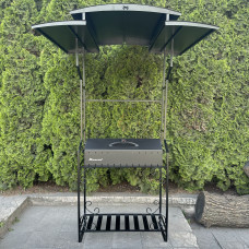 Мангал-барбекю Mzavod Зевс на 12 шампурів 4мм з дахом