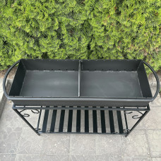 Мангал Mzavod Гефест на 15 шампурів 4мм на дровниці