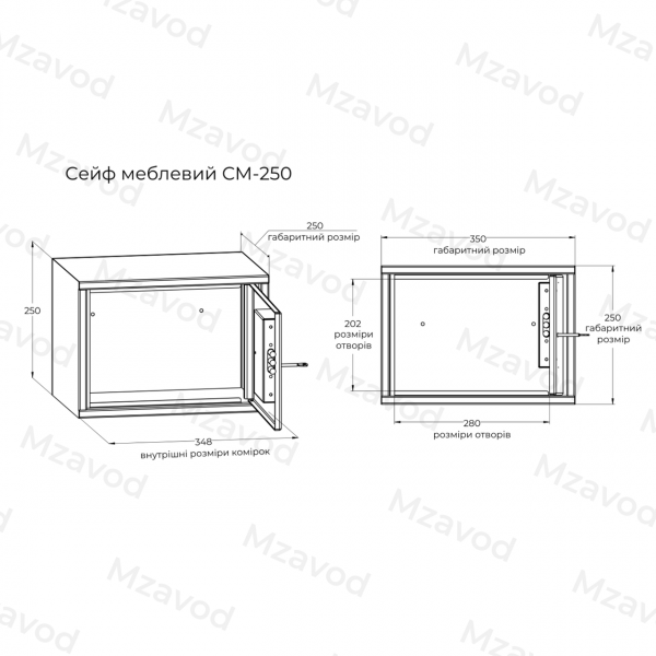 Меблевий сейф СМ-250