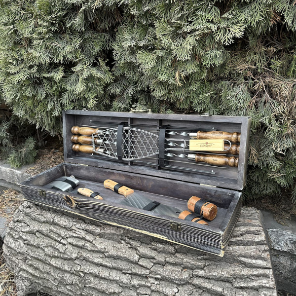 Подарунковий набір Mzavod Майстер BBQ темна текстура