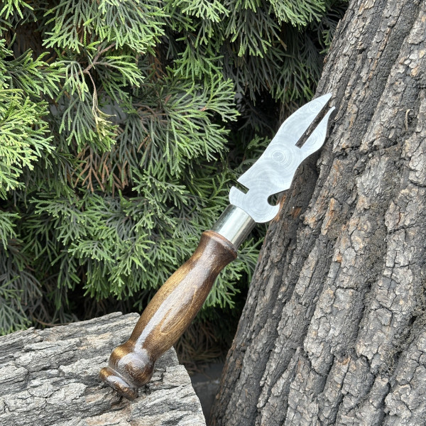 Вилка Mzavod з дерев'яною ручкою для зняття м'яса 280х3мм ретро