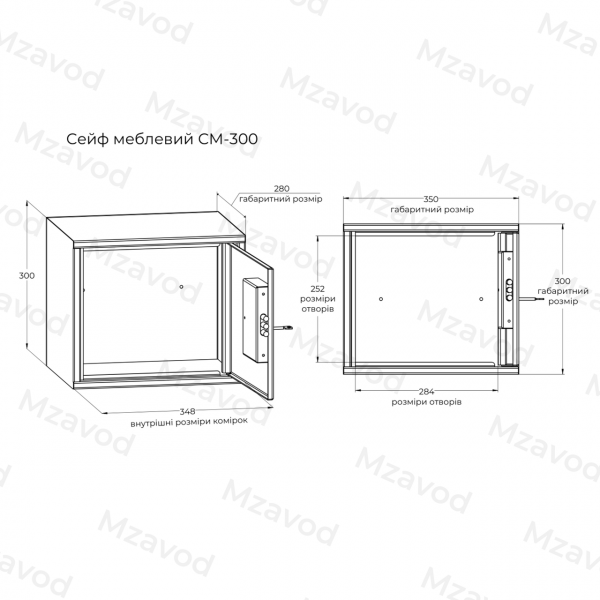 Меблевий сейф СМ-300
