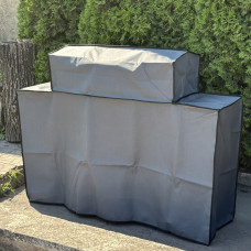 Чохол Mzavod для мангалу-барбекю Геліос на 12 шампурів сірий