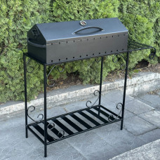 Мангал-барбекю Mzavod Гефест на 12 шампурів 3мм на дровниці